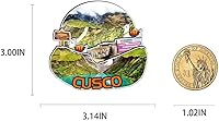 Vista 3 de Imán de madera para nevera de Cusco Perú Monumentos 3D Viajes Coleccionables Recuerdos Decoración Hecho a Mano 2