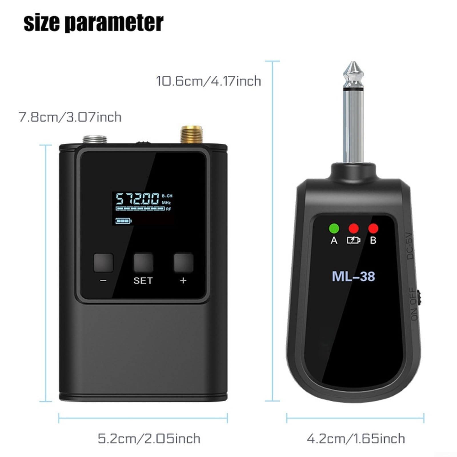 Sistema microfonico wireless portatile per doppio microfono a condensatore cardioide audio chiaro registrazione eventi streaming live nero