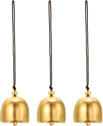 Vista 14 de PATIKIL 3 campanas de viento, campanas colgantes, campanas de templo, campanas retro para colgar al aire libre de metal chino carillón de viento