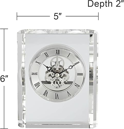 Miniatura 4 de Aimee - Reloj de mesa rectangular de cristal de 6 pulgadas de alto