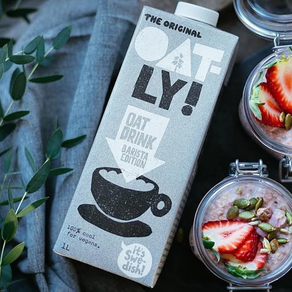 Oatly - Oat Drink - Barista Edition - 6 packs - 1 liter per pack - Liquid Oats - Fully foamable - Plant-based - Sustainable - Rich in unsaturated fats