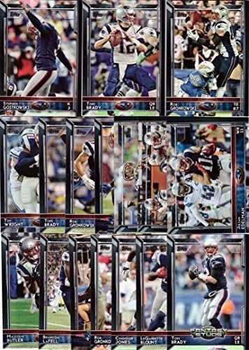 2015 Topps NFL New England Patriots Football Card Team Set – 17 Card Set – Includes Tom Brady, Rob Gronkowski, Julian Edelman, LeGarrette Blount, Malcolm Butler, Brandon LaFell, and more!