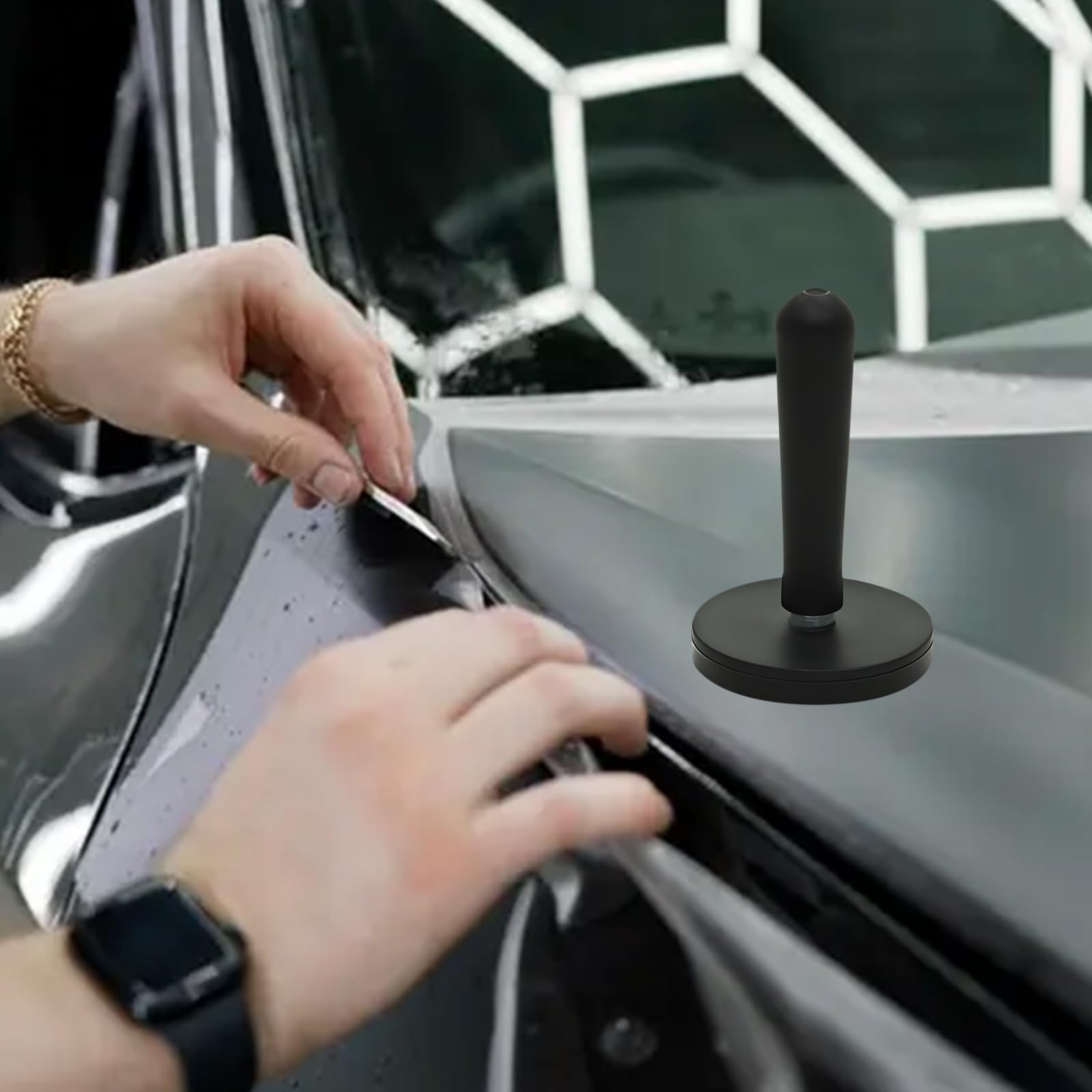 10 magneti di montaggio per auto: diametro 43 mm, magnete di montaggio per auto, con manico in plastica, in vinile Wrap Gripper per pellicole, auto, pellicola fai da te, pellicola per auto