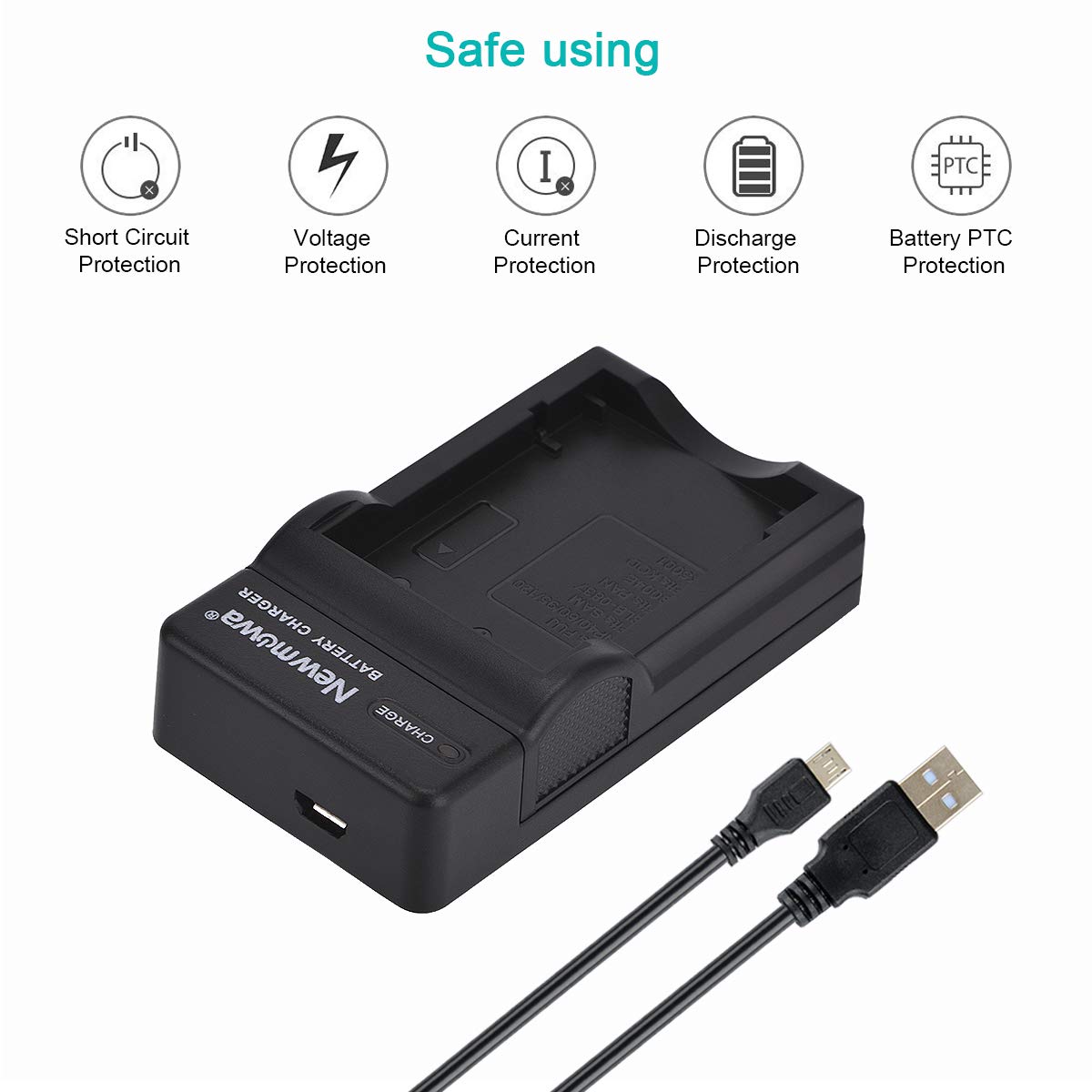Newmowa NP-95 Batería (2-Pack) y Kit Cargador USB portátil para Fujifilm FinePix F30, FinePix F31fd, FinePix Real 3D W1, FinePix X100, FinePix X30, FinePix X100T, FinePix X100LE