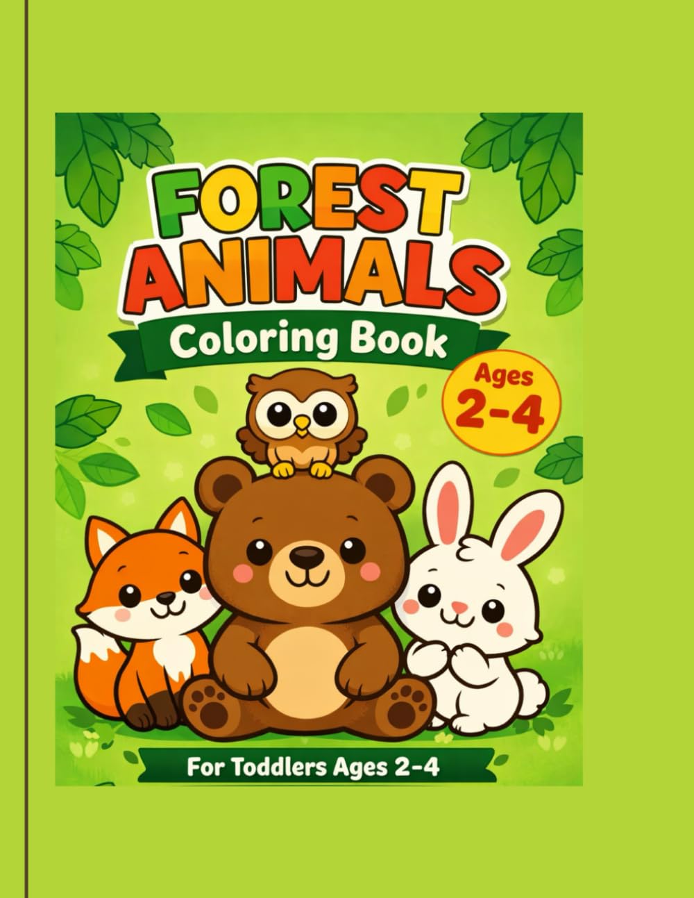 Forest Animals Coloring Book for Toddlers Ages 2–4: Big & Easy Woodland Friends with Bold Simple Pages for Little Hands