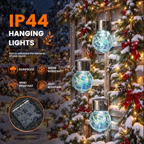 GIGALUMI Solar Hanging Lights Christmas Solar Lights Outdoor Garden Decor - image 4