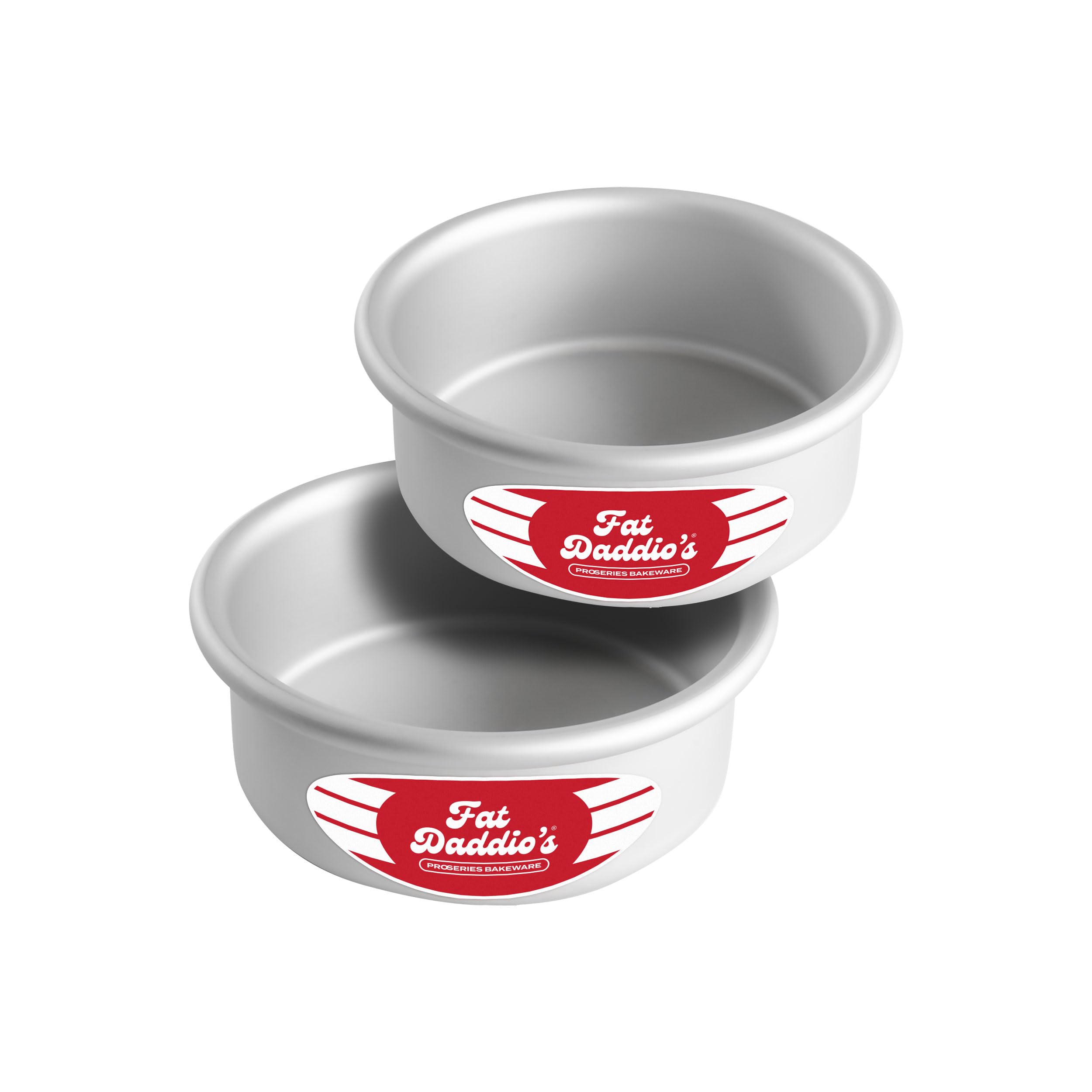 Fat Daddio's Anodized Aluminum Round Cake Pans, 5 x 2 Inch, Set of 2