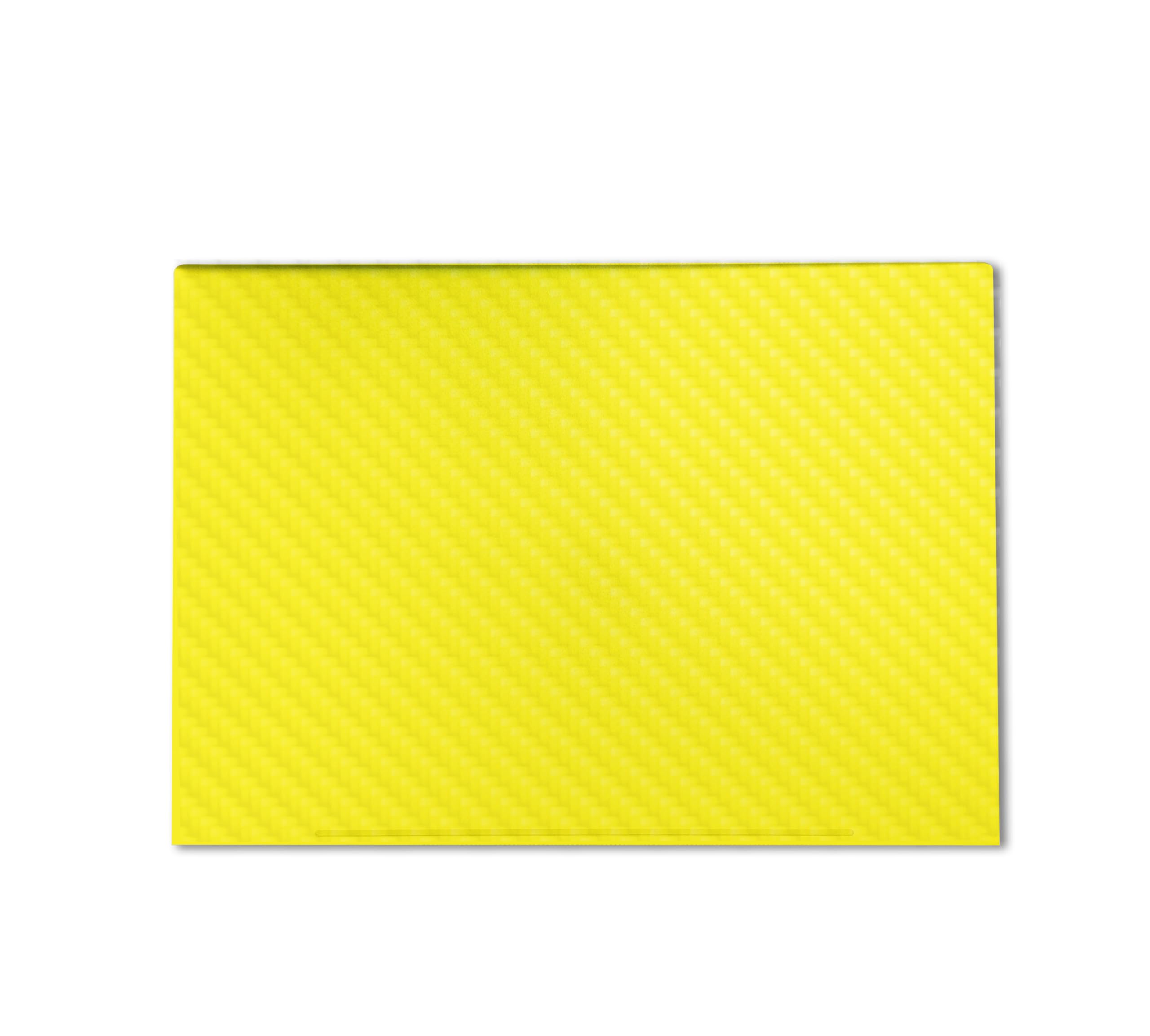 Carbon Fiber Gaming Skin Compatible with HP Envy x360 16” (2023) - Solid Yellow - Premium 3M Vinyl Protective Wrap Decal Cover - Easy to Apply | Crafted in The USA by MightySkins