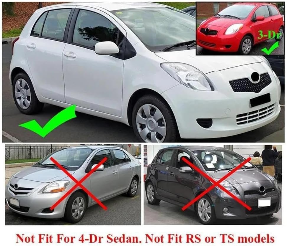 4pcs Front Rear Wheel Mudguards Mud Flap Guards Splash Mudflaps Car Accessories for Toyota Yaris Xp90 2005-2010 Wheel Protection