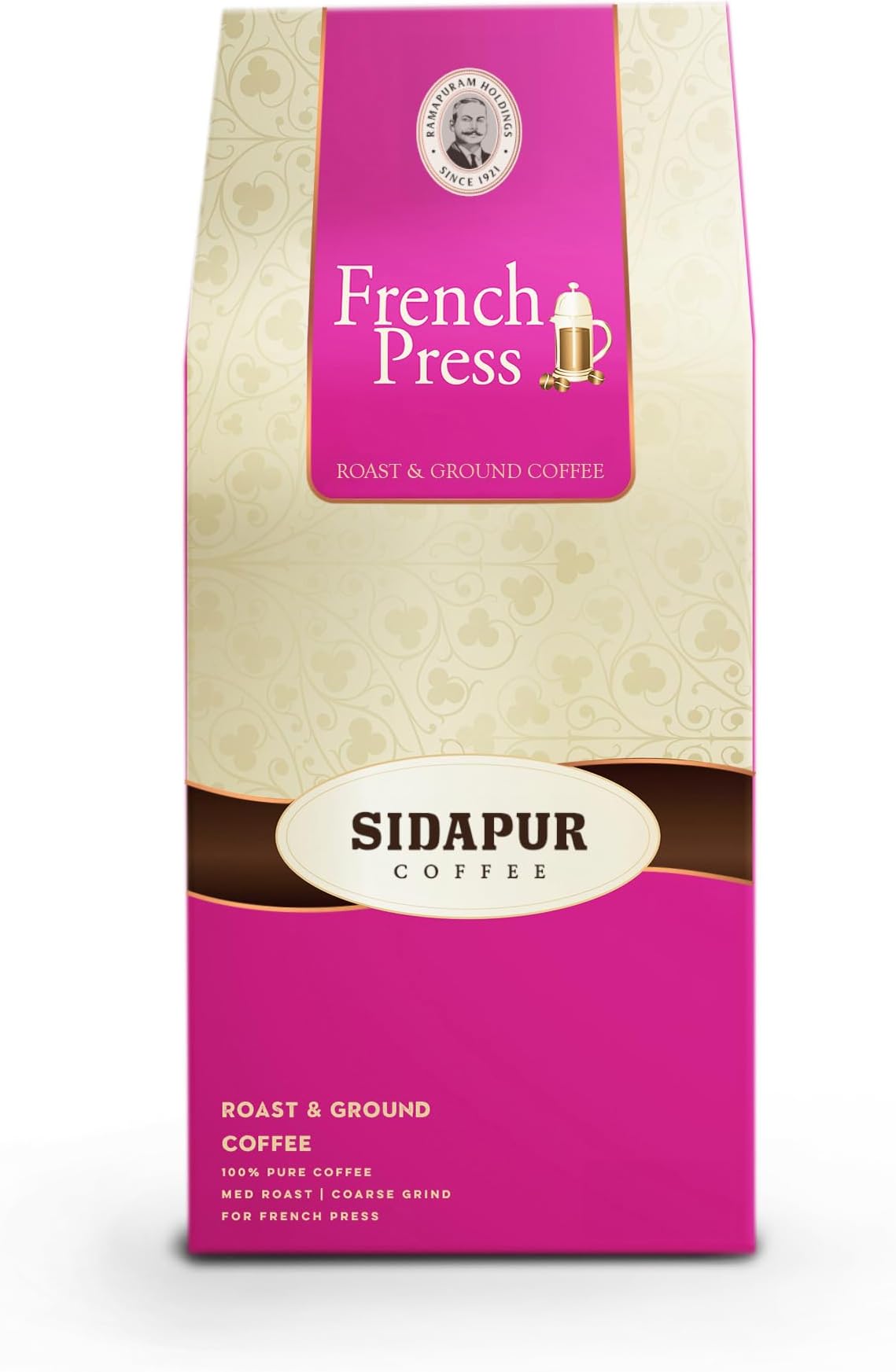 Sidapur - French Press Coffee - Coarsely Ground - 80% Arabica 20% Robusta - for French Press - 200g