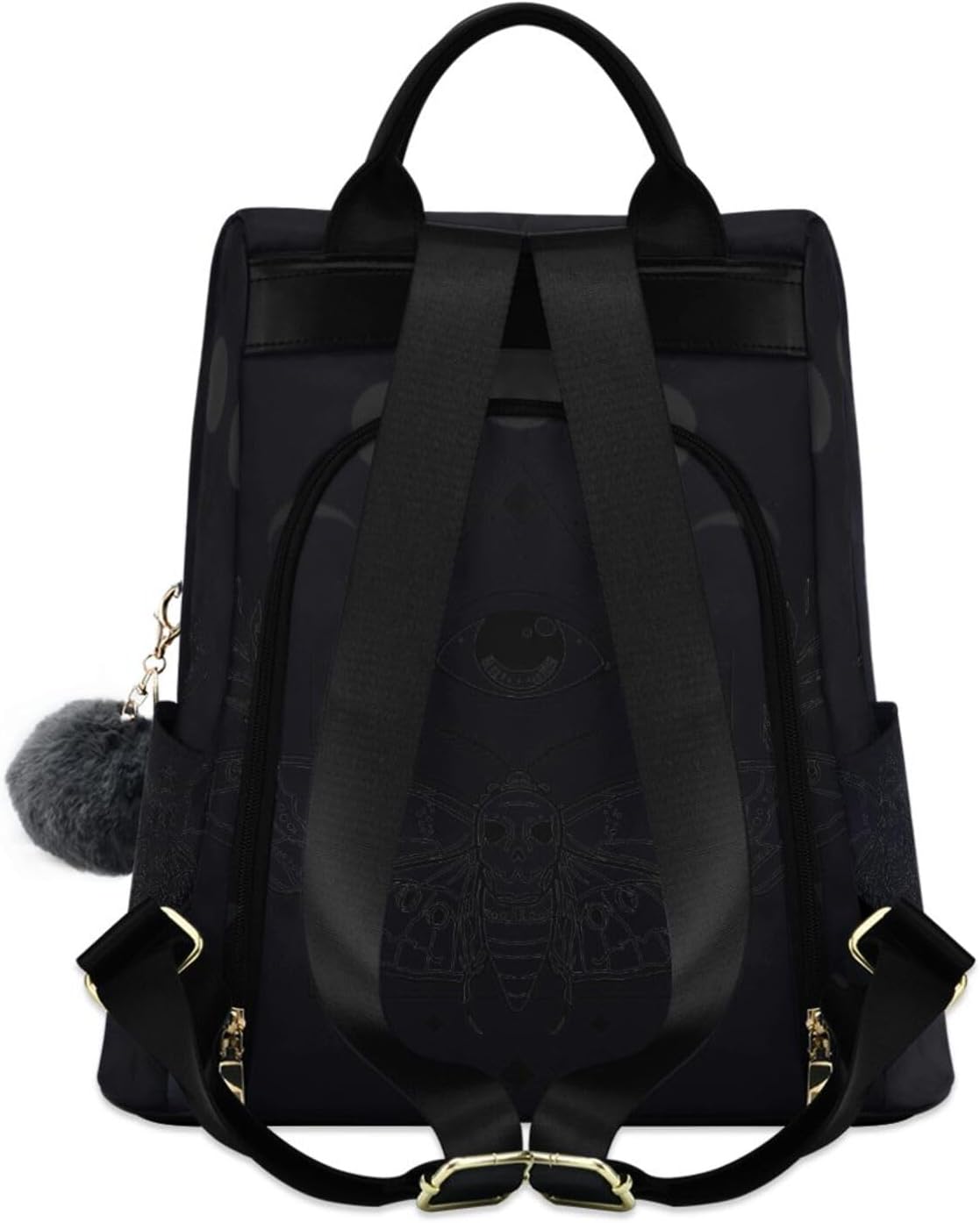 ALAZA Eye Moon Sun Butterfly Skull Backpack Purse for Women Anti Theft Fashion Back Pack Shoulder Bag
