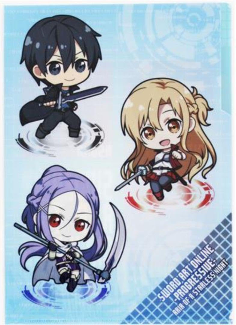A4クリアファイル3枚　SAO ソードアート　アスナ ソードアート・オンライン A4クリアファイル 3枚セット キリト アスナ