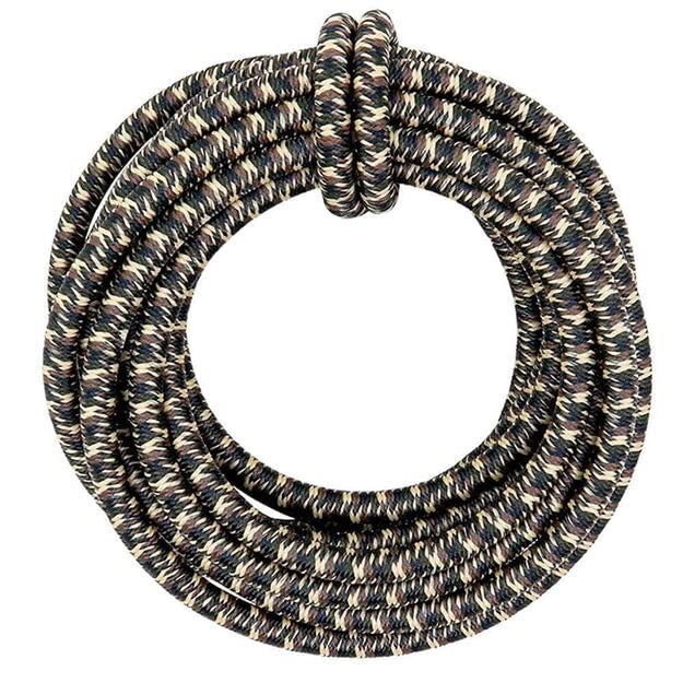 SGT KNOTSMarine Grade Bungee Cord - 100% Elastic Cord, Dacron Polyester Bungee Shock Cord for DIY, Tie Downs, Commercial 1/4" x 100 ft, WoodlandCamo