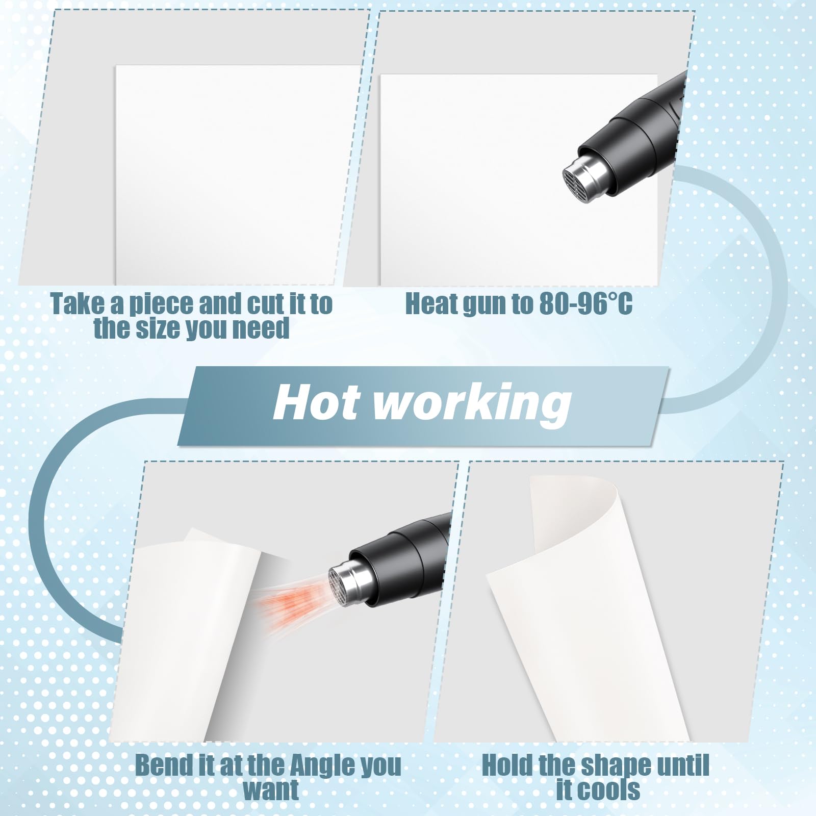 White Plastic Sheet Roll - 16x96in for DIY -4