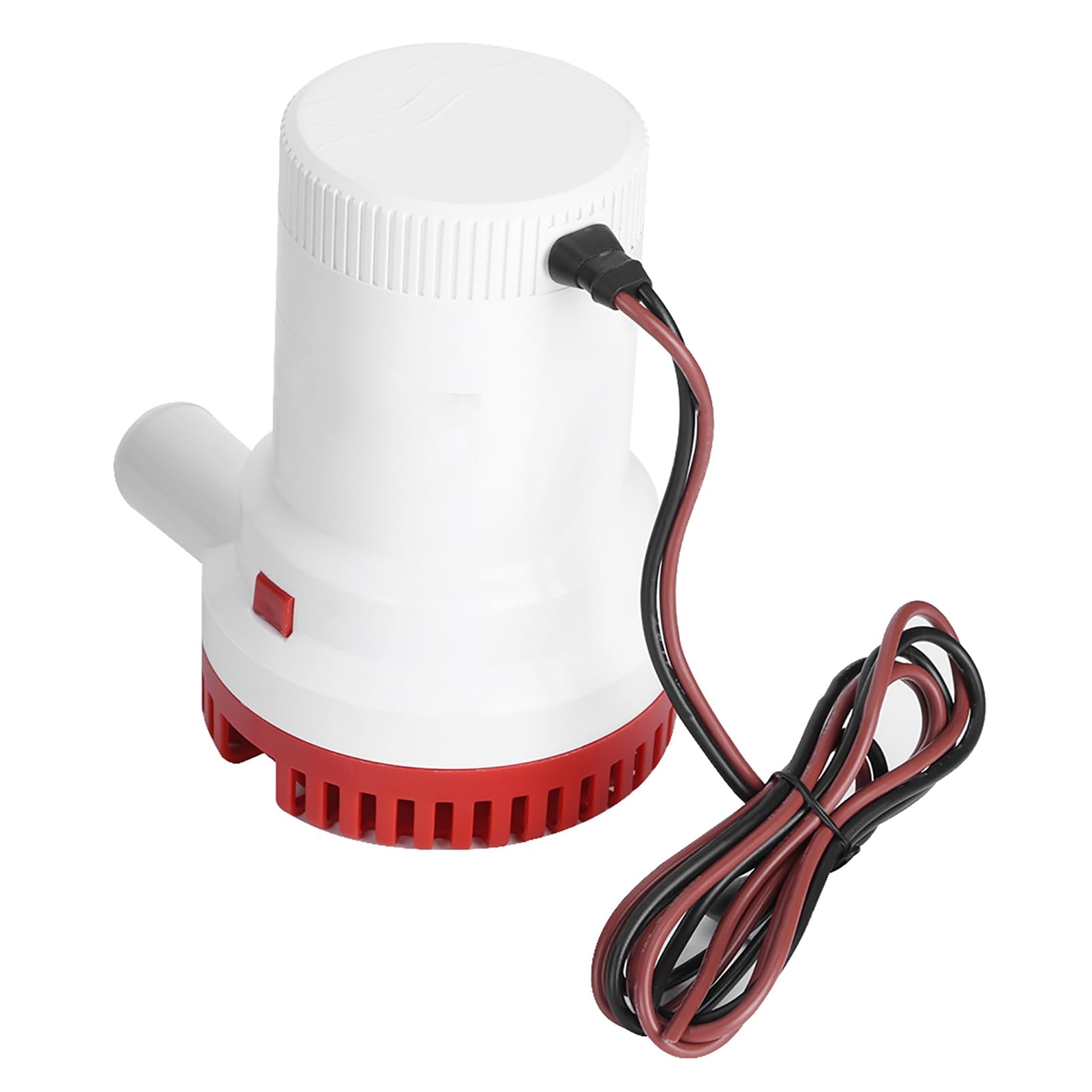 Pompa di Sentina Elettrica 12V 2000GPH con Protezione | Pompa sommergibile per scarico acqua con valvola anti-airlock, albero in acciaio inossidabile, per scarico marino della barca