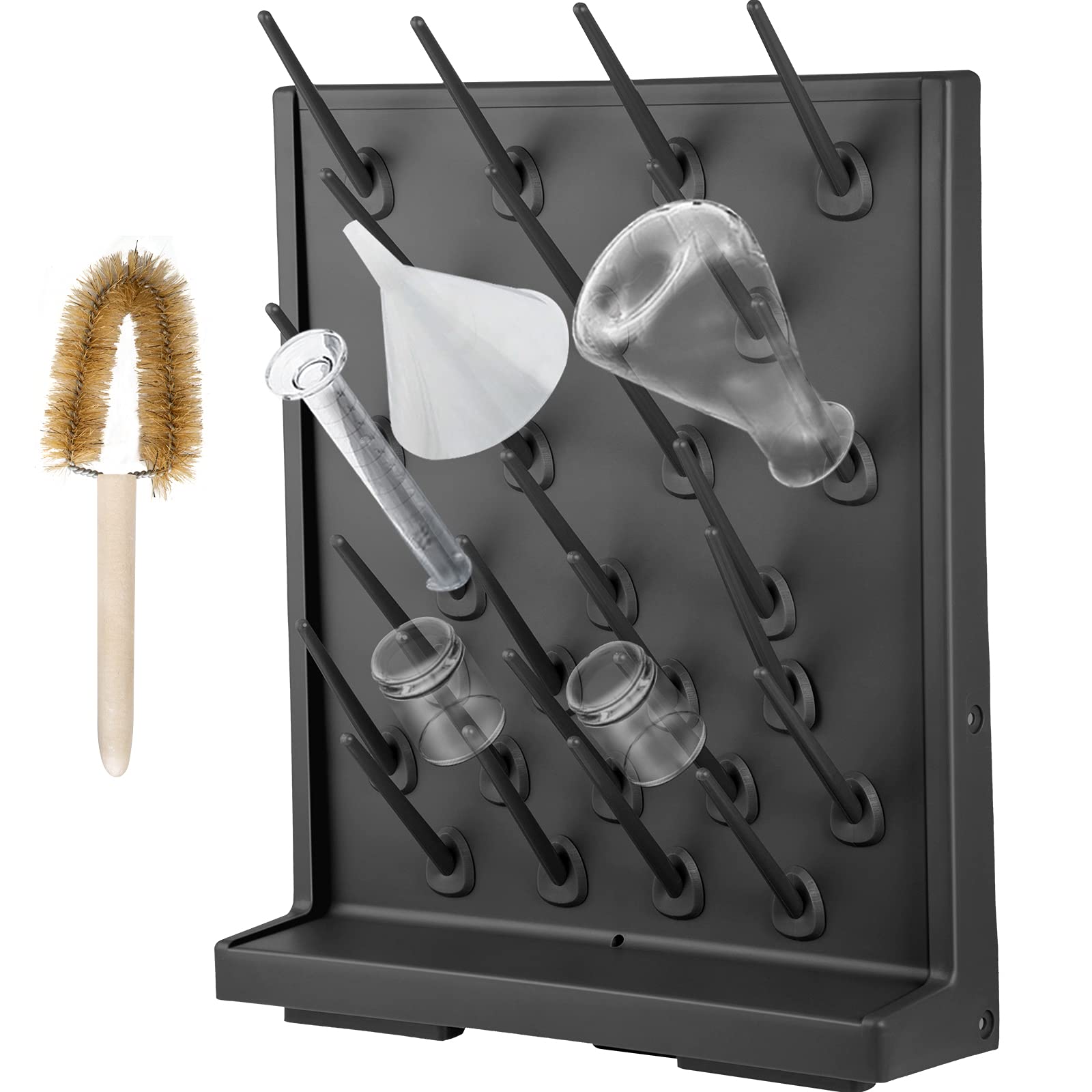 Buy VEVOR Drying Rack for Lab 27 Pegs Lab Glassware Rack PP Material ...