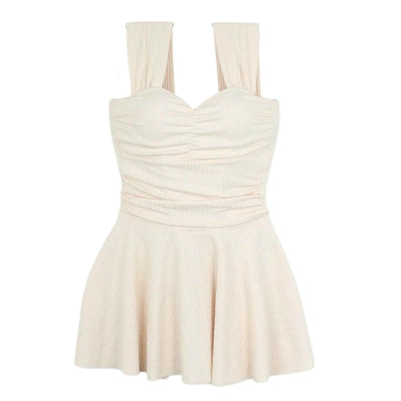 Maillot de bain une pièce côtelé galbant avec décolleté cœur chic - 8