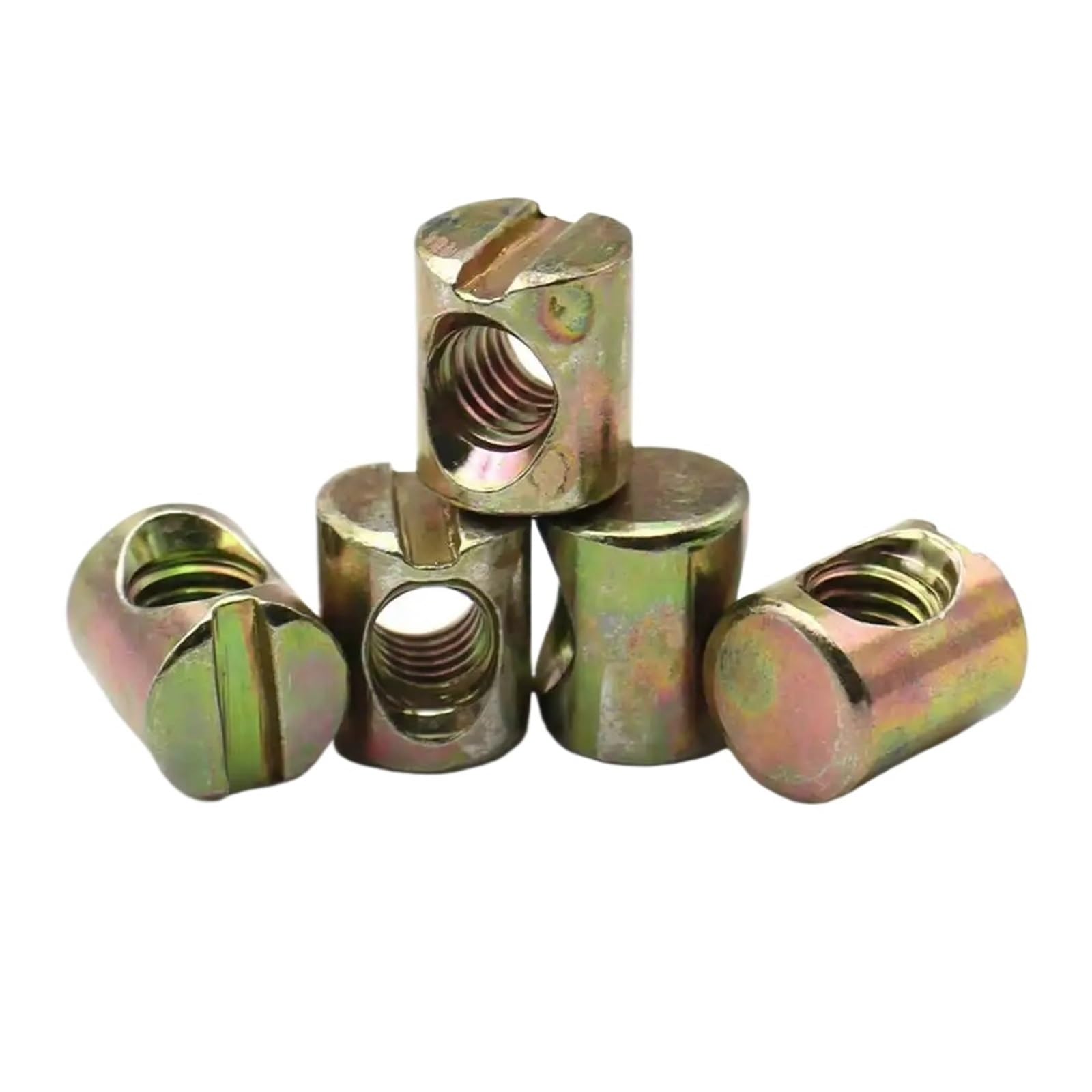 Nakrętki cylindryczne do mebli, Śruby z kołkami krzyżowymi Osadzone nakrętki z młotkiem Ocynkowane M6/M8 Opakowanie 6/12 szt.(12pcs,M8x17mm)
