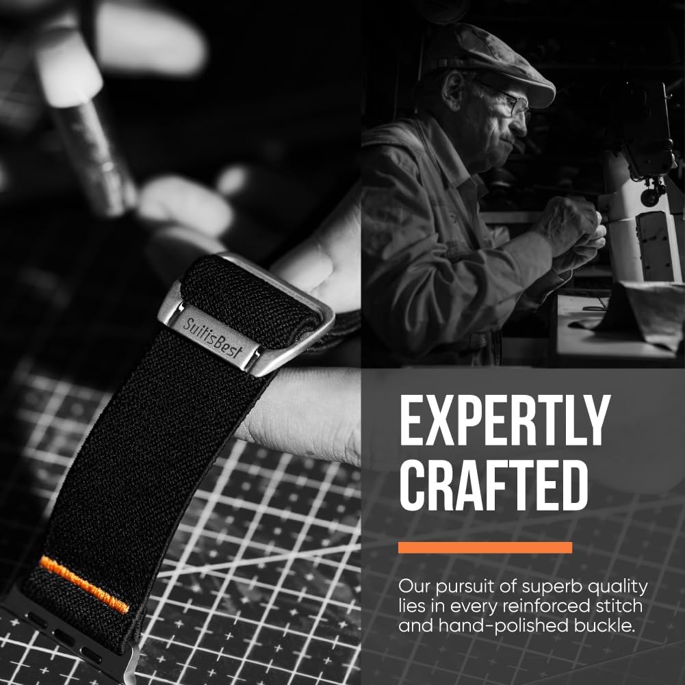 Suitisbest Sport Band for Apple Watch Ultra 3/Ultra 2/ Ultra Band 49mm 45mm 46mm 44mm 42mm for Men, Nylon Solo Loop Wide Replacement Strap for iWatch Series Ultra 11 10 9 8 7 6 5 4 3 SE SE2 SE3 - Image 5