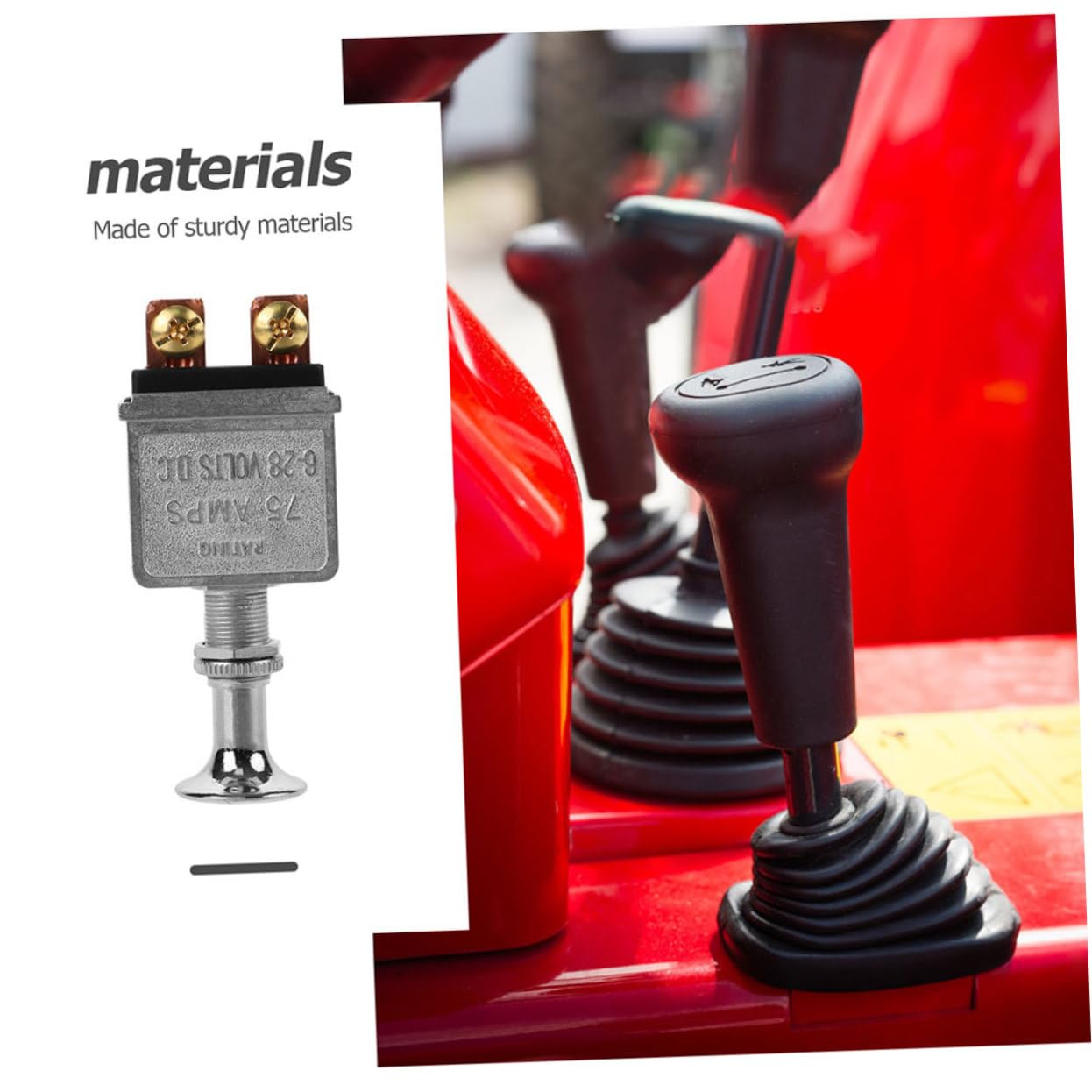 Interrupteur à Tirette Marche/arrêt 2 Pièces, 75a 6-28v Courant Continu, Alliage de Zinc et Cuivre, pour Véhicules Automobiles et Agricoles