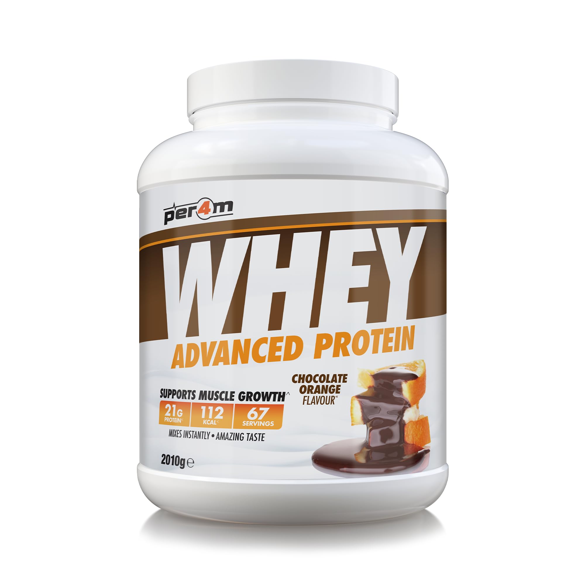 Protein Whey Powder | 67 Servings of High Protein Shake with Amino Acids | for Optimal Nutrition When Training | Low Sugar Gym Supplements (2010g, Chocolate Orange)