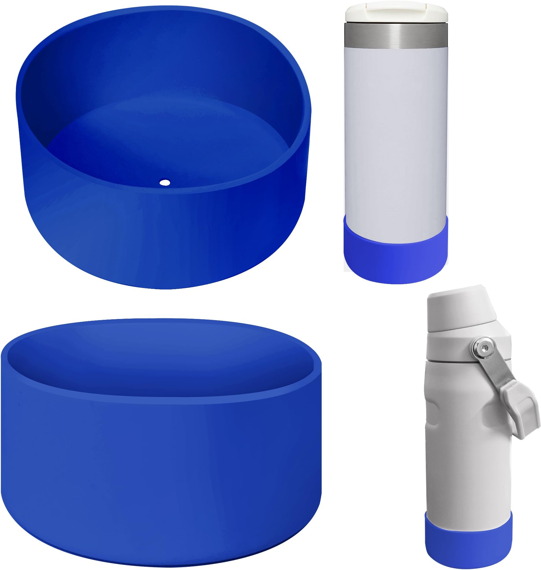 Silicone Boot for Stanley AeroLight Transit Bottle 16/20 oz, Bottom Protector Boot Compatible with Stanley IceFlow Fast Flow Bottle 16oz and more Tumblers with 2.72-2.9 inch Bottom, Set of 2, Blue