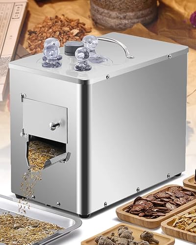 Hanchen Cortador eléctrico de hierbas de acero inoxidable de la medicina china 110v máquina de cortar de hierbas comerciales para cuerno, ginseng,