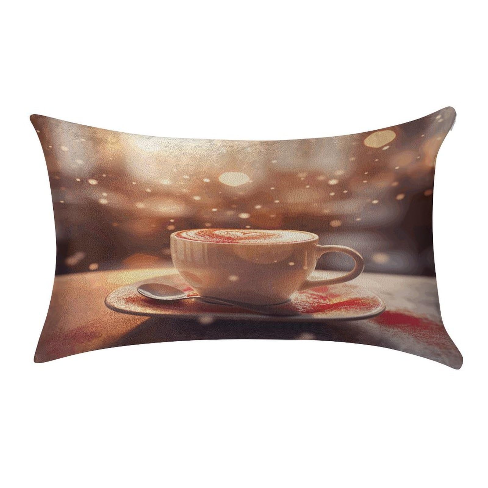 Btcowzrv Style Hearts Drawn On Coffee Pillow Cover Pillow Case Pillowcase