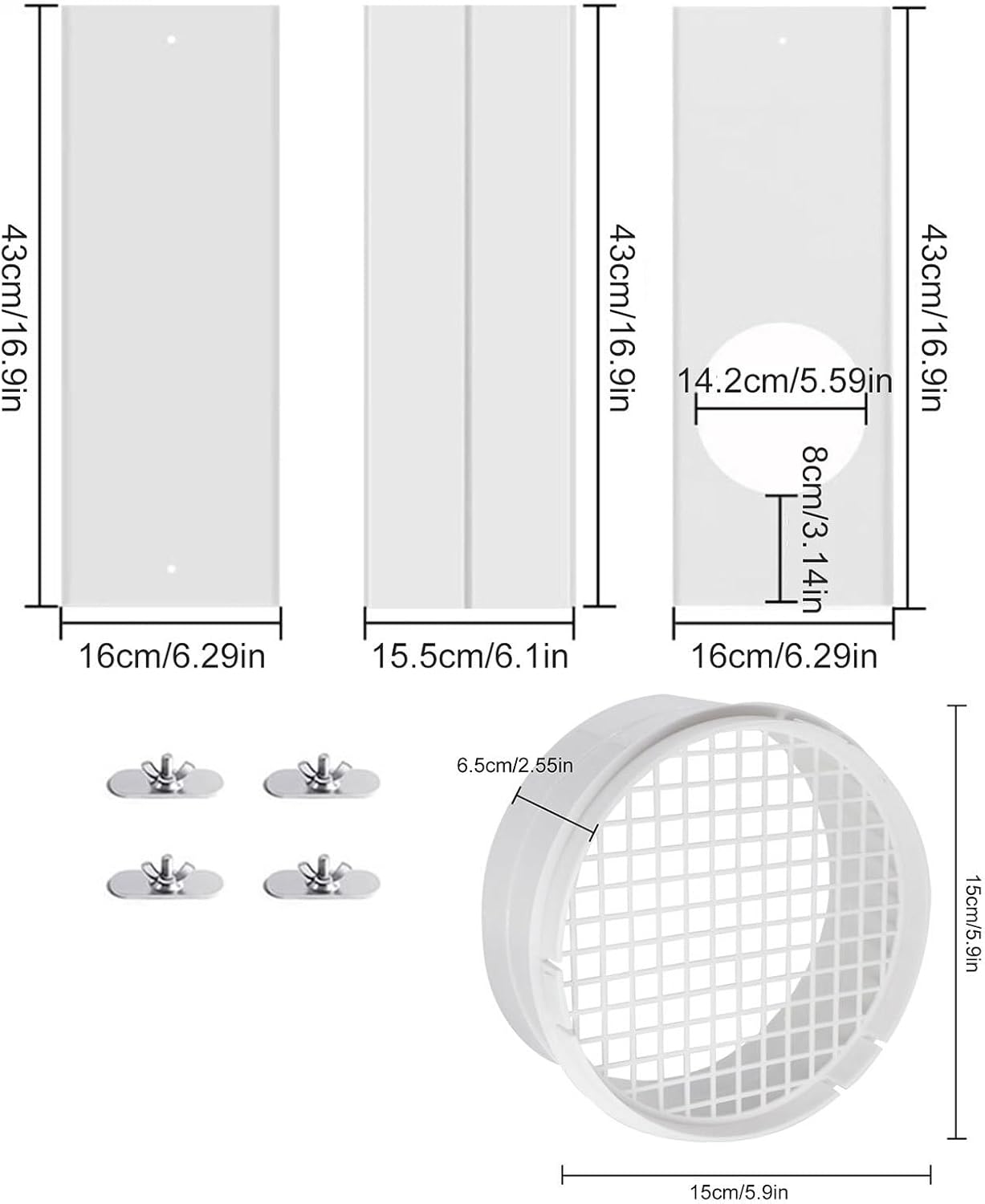 Indoor Dryer Vent Kit,Vent Duct Hose | Clothes Dryer Connector for, Greenhouse, Grow Tents, Paint Room, Garage and Workshop Exhaust