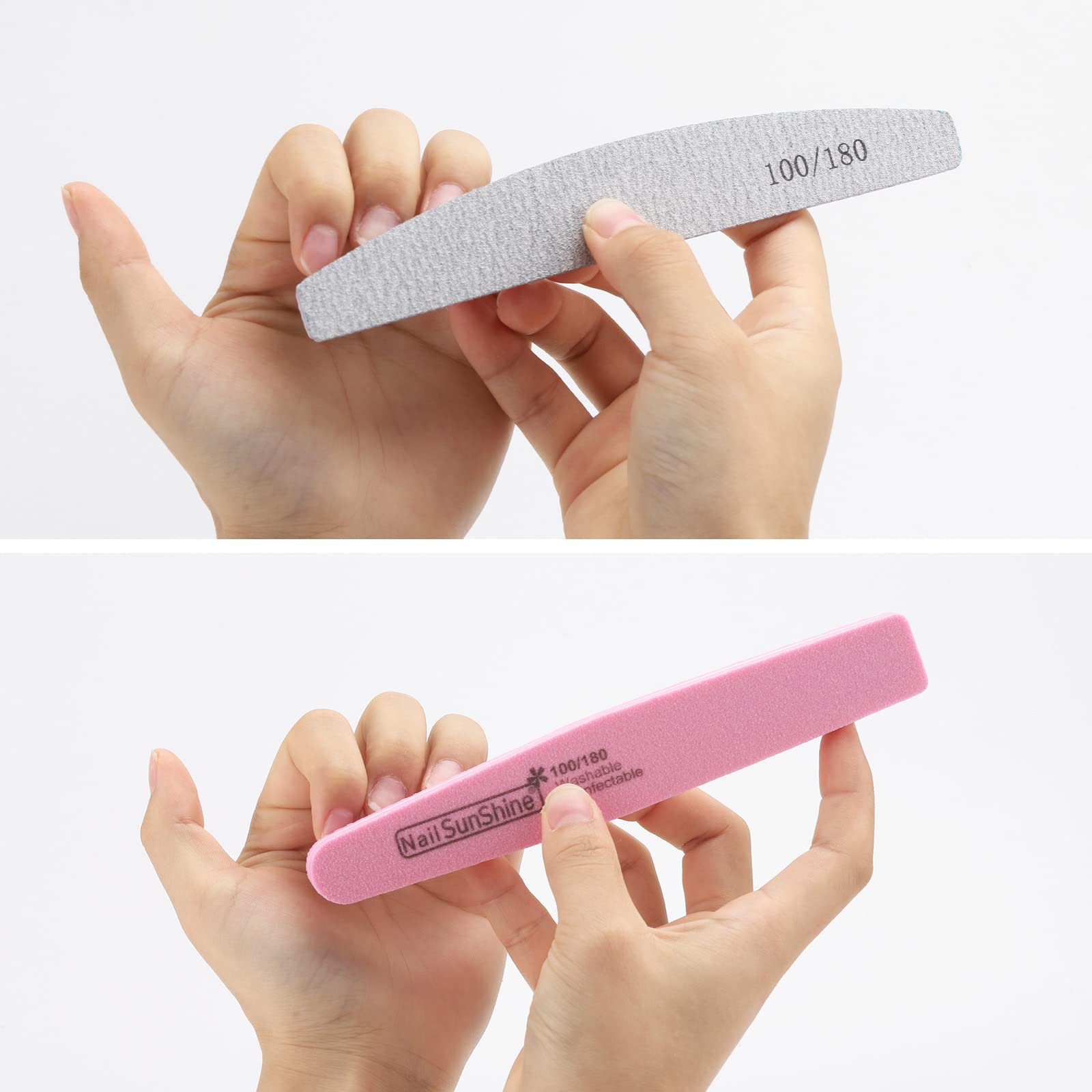 Amazon.co.jp: 35カウント 100/180グリット ネイルファイルと