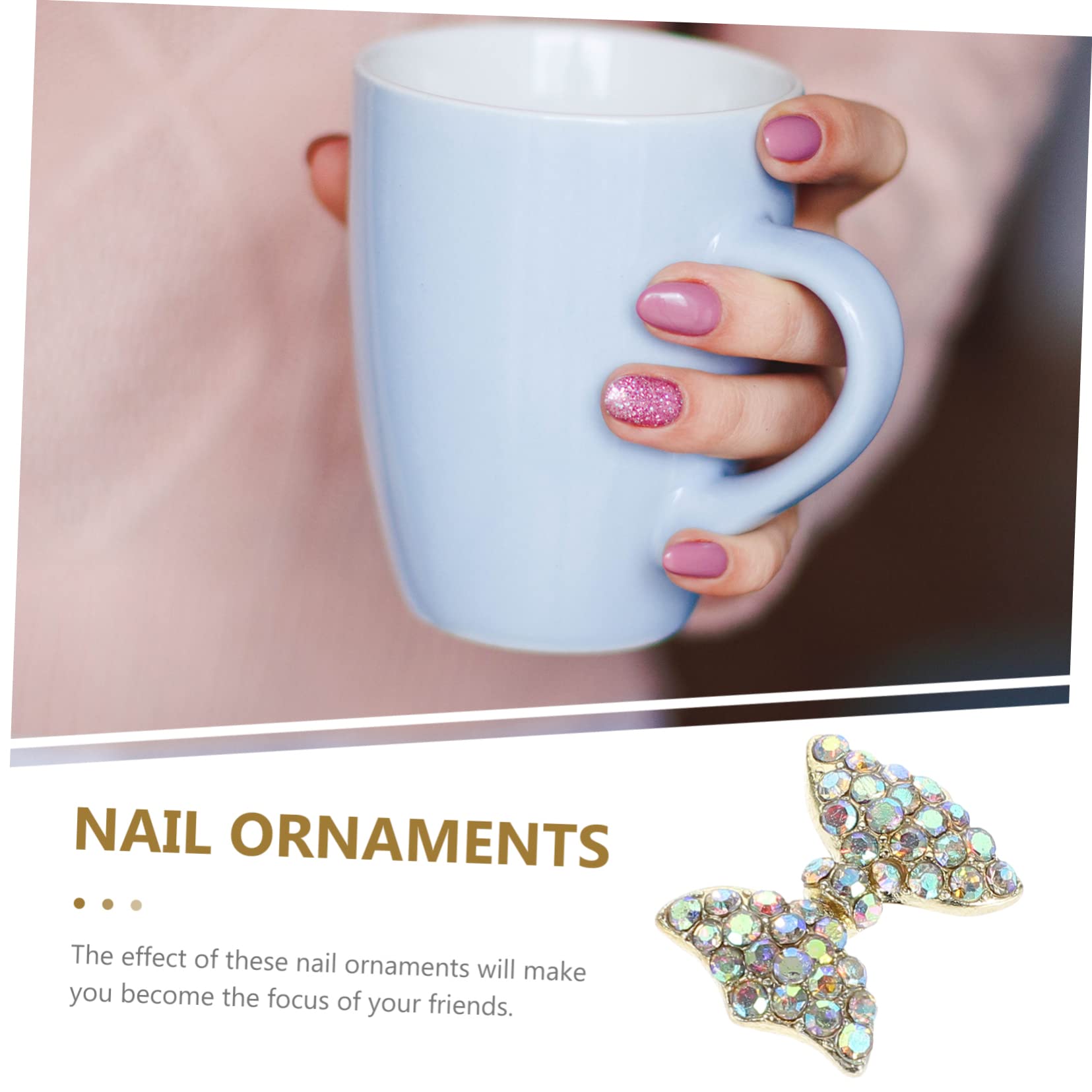 4 Ensembles Décorations Ongles Accessoires Forme De Nœud Ornements Diy Pour Salon De Beauté Et Usage Domestique 10 Pièces * 4