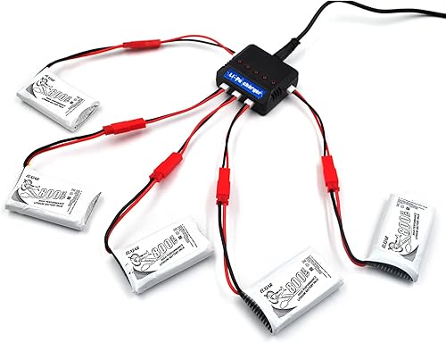 Miniatura 7 de Paquete de 10 baterías de litio de 3.7 V 800 mAh con cargador 5 en 1 para SYMA X5C X5C-1 X5 X5SC X5SW H5C V931 S5C S5W SS40 FQ36 T32 T5W H42 CW4