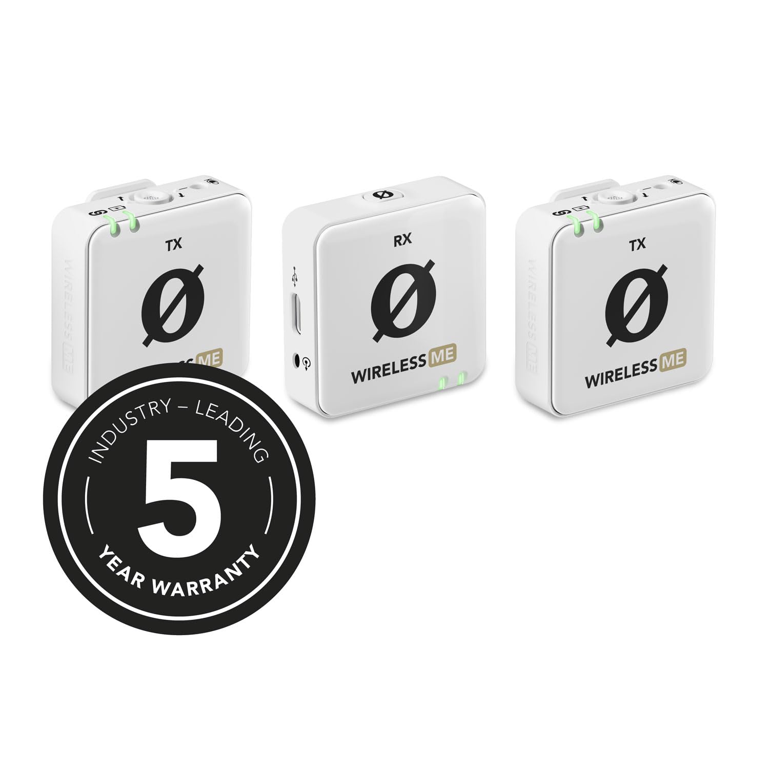 Rode Wireless ME Dual - Micrófono inalámbrico (incluye 2 micrófonos lavalier GO blancos y 2 protectores de pelo Keepdrum), color blanco