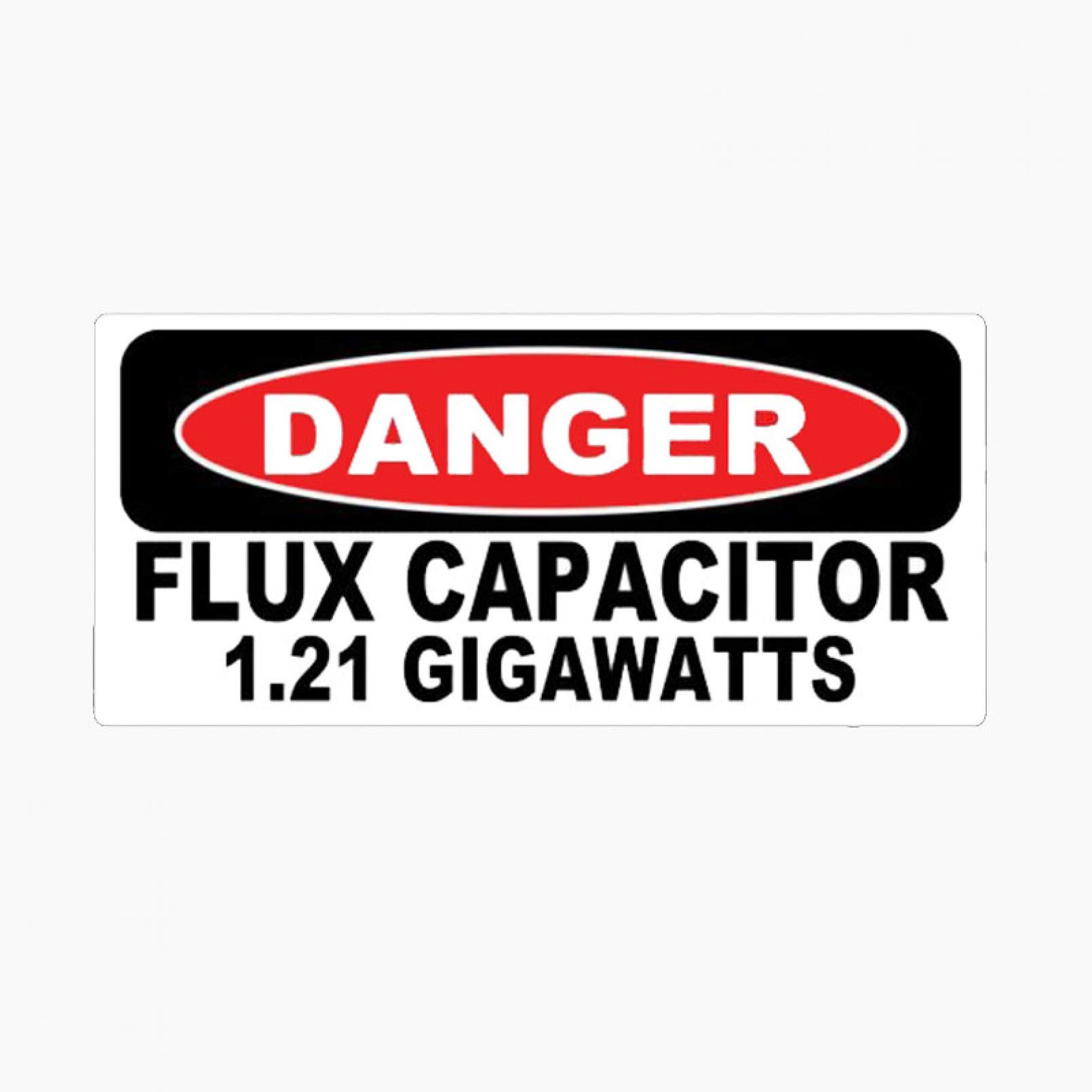 Scshy Car Sticker 15.7Cm*7Cm Amusing Danger Flux Capacitor 1.21 Gigawatts Reflective Car Sticker