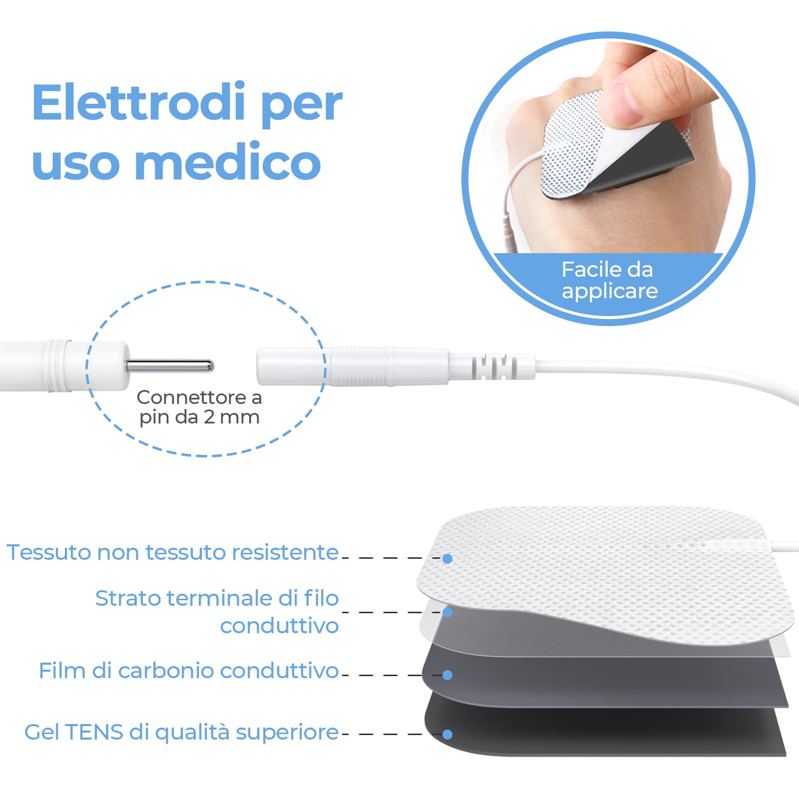 AUVON Elettrostimolatore Muscolare, TENS Elettrostimolatore a Doppio Canale con 20 Modalità e 10 pezzi di Elettrodi TENS con Design Brevettato per Alleviare il Dolore a Schiena, Collo e Spalle