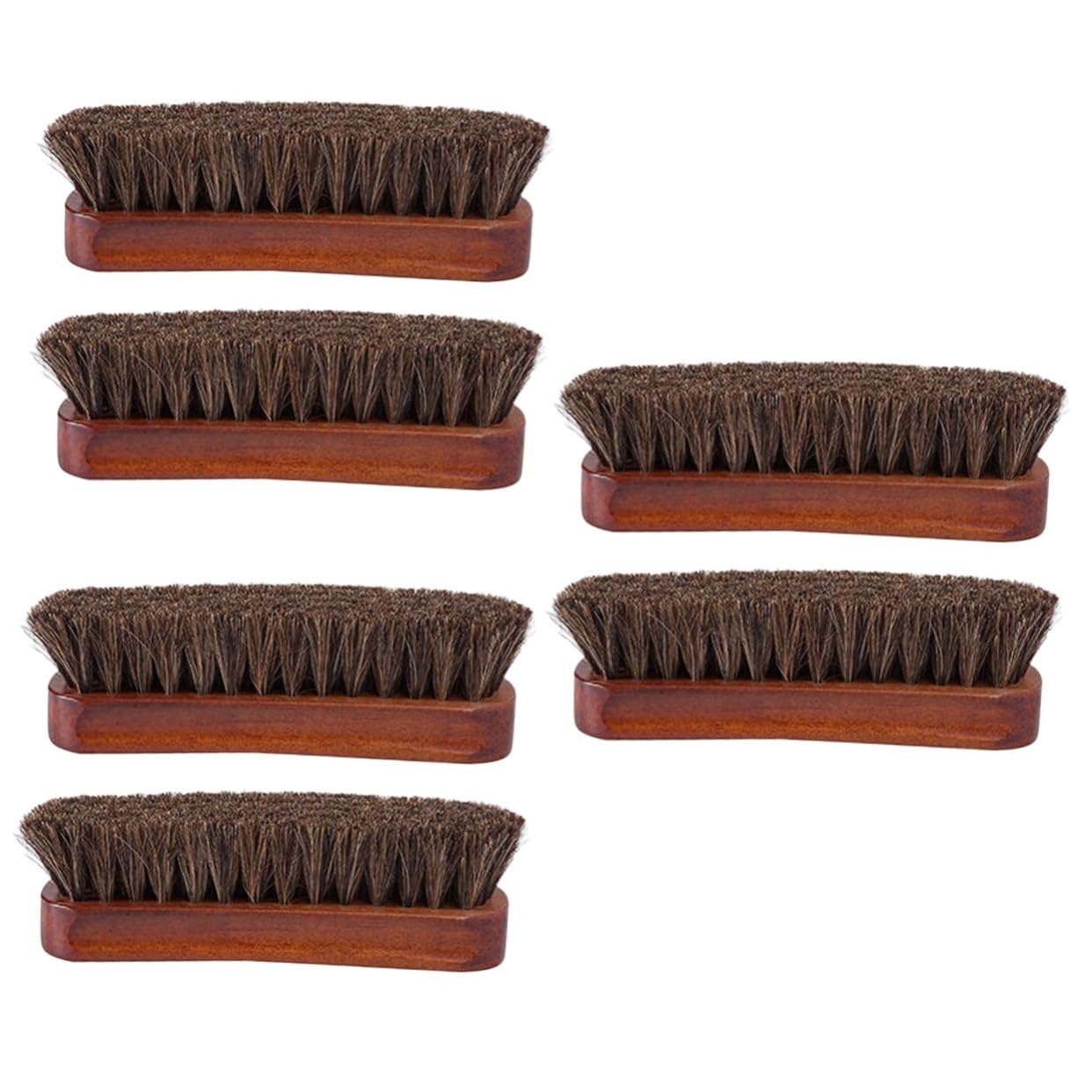 LIFKOME 3 Series Cepillo De Pelo De Caballo para Zapatos. Kit De Limpieza De Zapatos De Gamuza Betún Negro Equipo Polaco Tirador Madera Cepillo para Botas Limpiador De 2 Piezas X 3