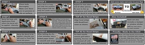 Miniatura 5 de Juego de calcomanías de cuerpo para Element RC Enduro Sendero Escala 110 Radio Controlado Rock Crawler (bandera americana)