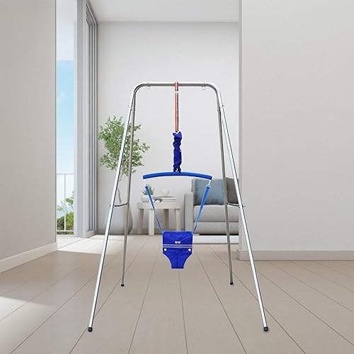 Miniatura 3 de DETTELIN Ejercitador de salto de bebé gorilas de columpio para puerta de bebé silla de rebote de seguridad con correa ajustable para bebés de 6 a 24