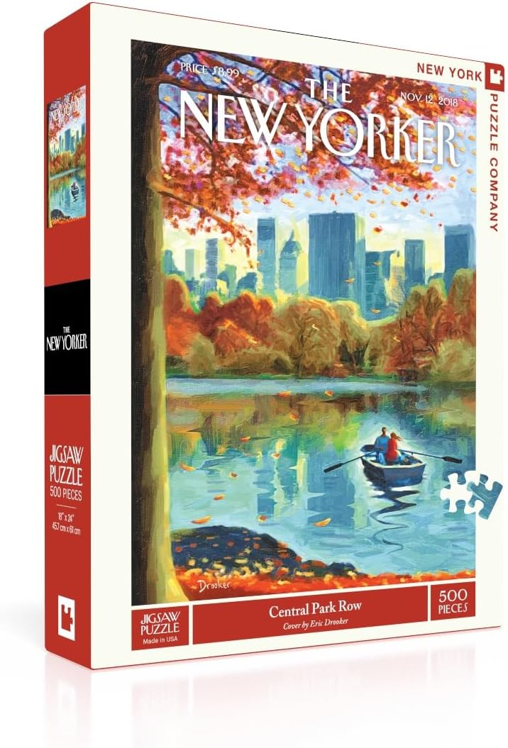 New York Puzzle Company - New Yorker Central Park Row - 500 Piece Jigsaw Puzzle for Family Game Nights by Eric Drooker