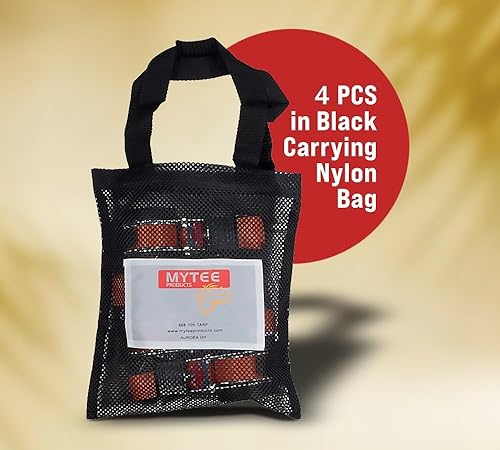 Miniatura 7 de Mytee Products - Correas de trinquete retráctiles de 1 x 12 pulgadas con gancho en S revestido, para motocicletas, cuatrimotos o bicicletas Amarre