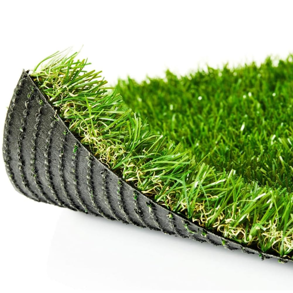 Tappeto in Erba Sintetica Premium 2x10 m - Erba Sintetica Spessa e realistica da 0,8 mm per Giardino Esterno, Cortile, Cani - Tappeto in Erba Sintetica (Dimensioni: 2x1 m)