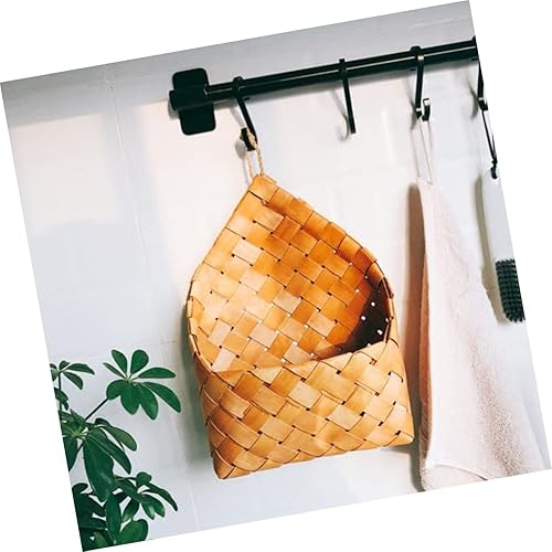 Miniatura 6 de Alipis 3 piezas para organizador de plantas de entrada, bolsa de acabado rústico, papelera, decoración de flores, cuerda de madera, bolsillo para