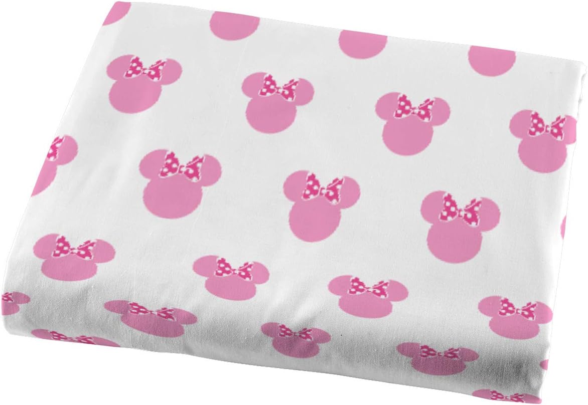 Jay Franco Kids Sheet Set with Fitted, Flat Sheets & Pillow Cover - Ultra-Soft Bedding with Pillowcase for Room Decor, White - Minnie Mouse, 3 Piece Twin