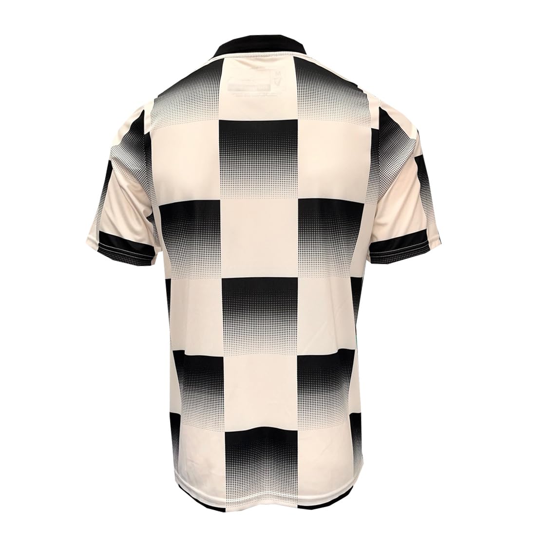 Guinness Retro-Performance-Sportshirt, kariert, Schwarz und Creme