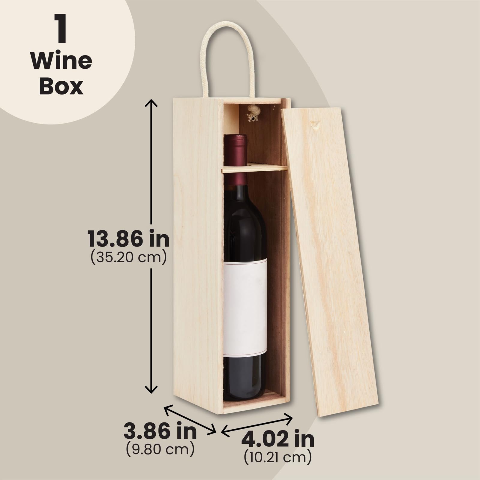 Amazon.com: Juvale Wooden Wine Box - Unfinished Wine Box for