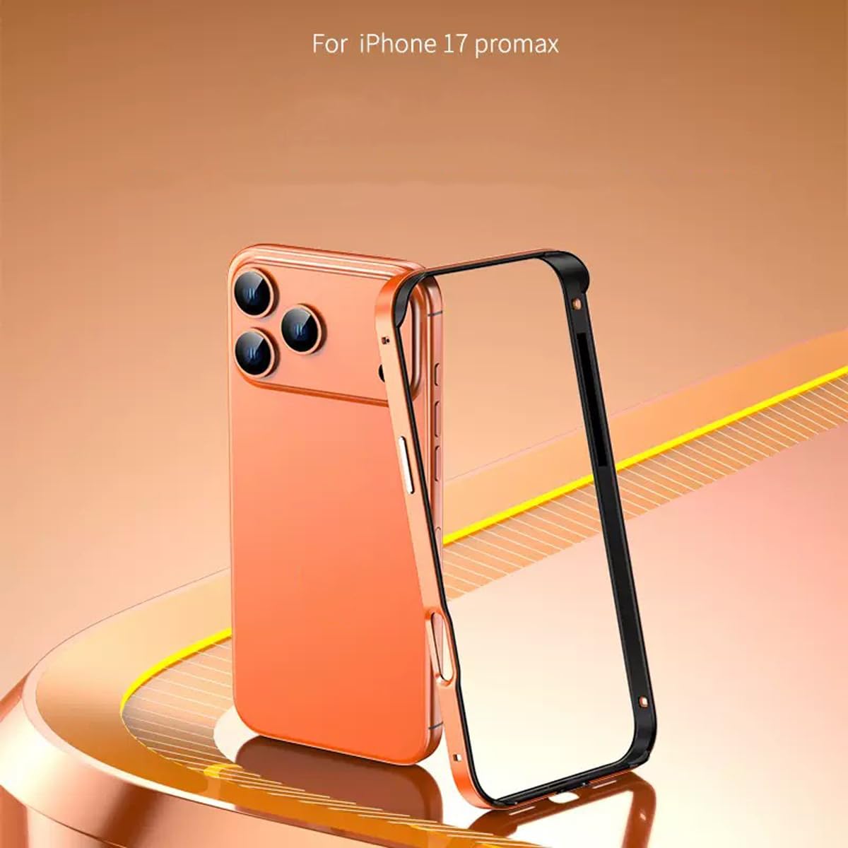 for iPhone 17 Pro Max Bumper Case, for iPhone Metal Case with