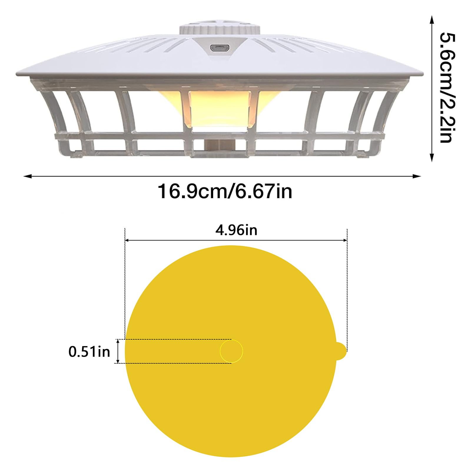Trampa para Pulgas 1 Paquete, Mata Pulgas Eléctrico con Batería AAA/USB con 4 Modos de Luz, Control de Plagas para Interiores y Exteriores Lámpara Trampa de Pulgas No Tóxica Trampas