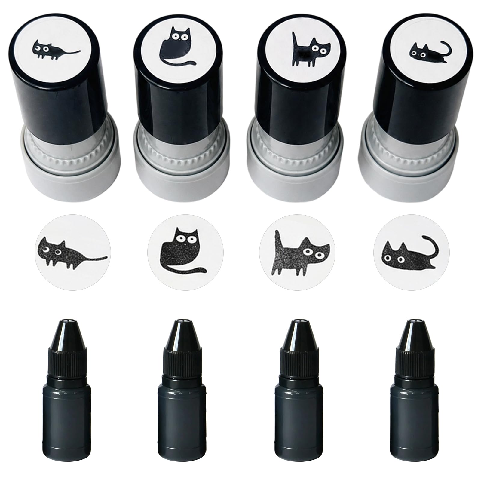 8PCS Teacher Supplies, Teacher Stamps and Ink Pads, for Classroom and Daily Creative Decoration, Great Gift for Teachers