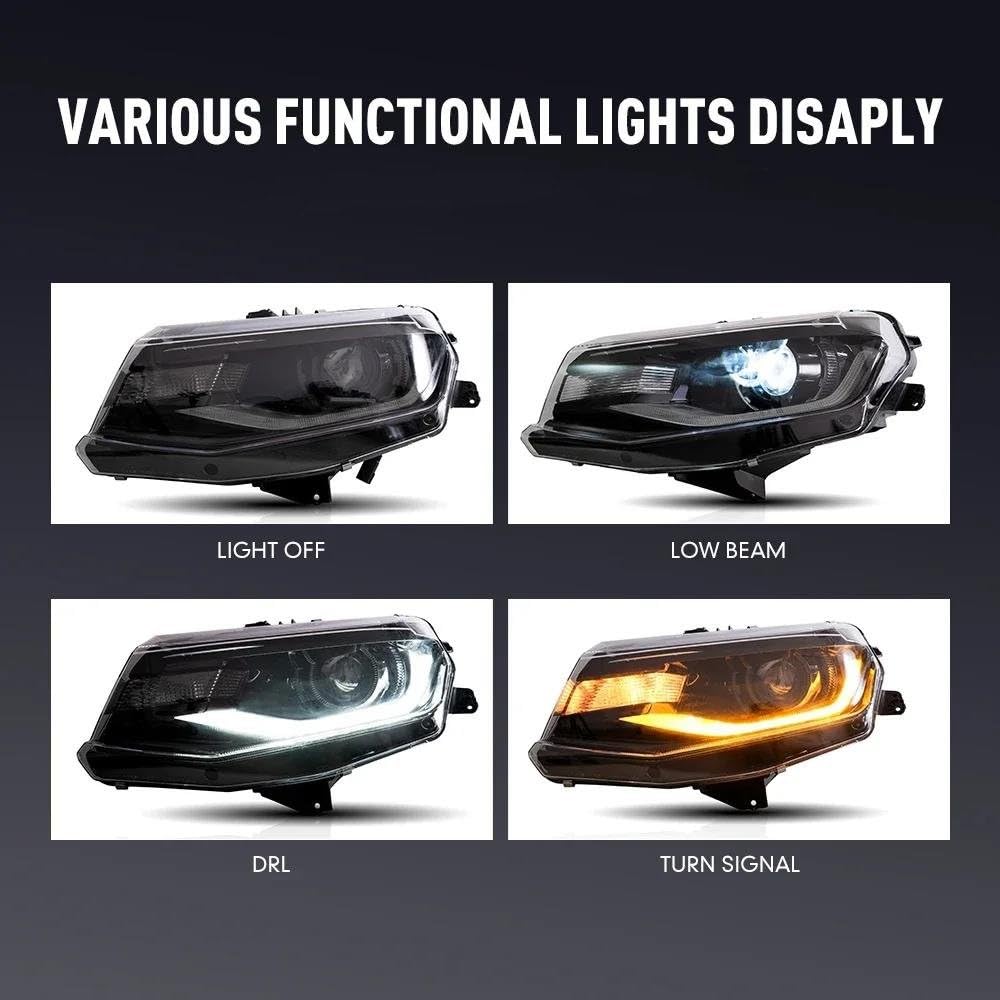 Faro Dell'auto Per Chevorlet Per Camaro 2016-2022 | Gruppo LED Lampada Frontale DRL Fari Indicatori Di Direzione(Guidatore mancino)