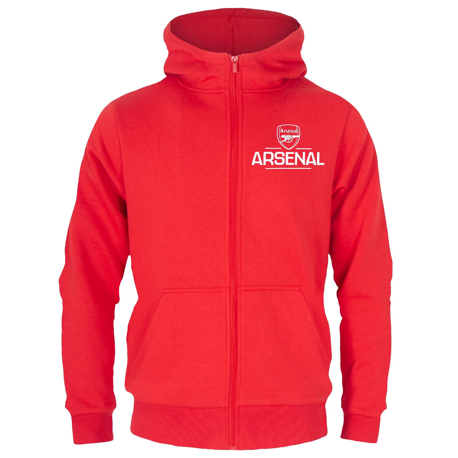 Arsenal FC Kids Red Polyester/Cotton Zip Hoodie - 8-9 Years